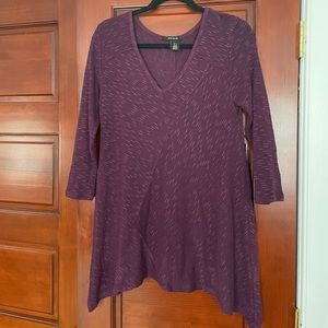 DKNY Purple 3/4 Sleeve Tunic